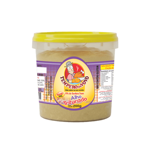 Alho triturado de 200g